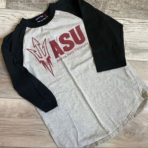🆓🛳 ASU Arizona State Raglan Tee